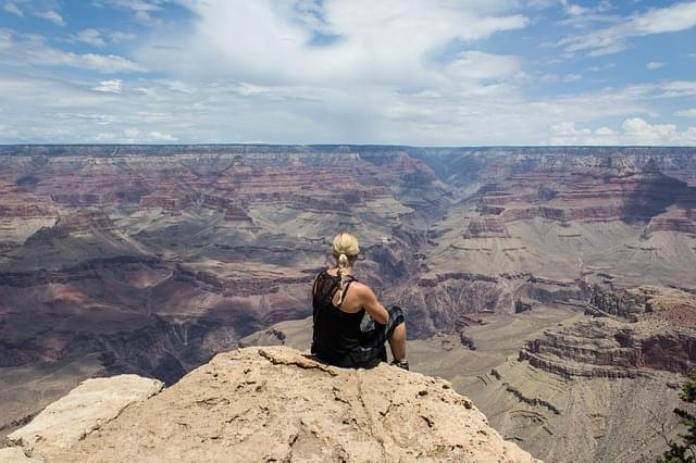 grand canyon ragazza vista sognare